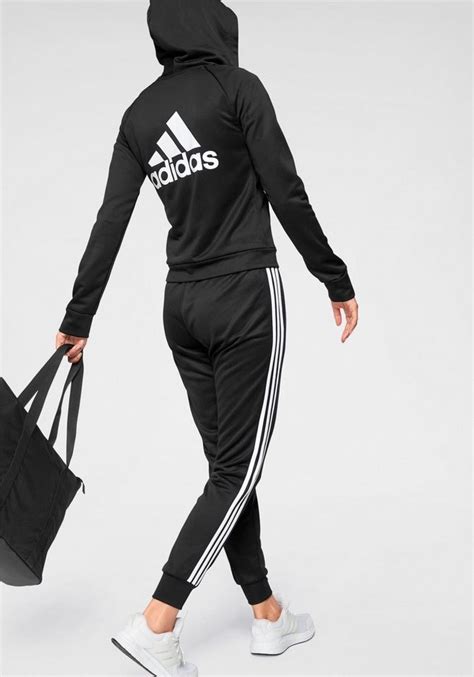 jogginganzug damen adidas schwarz|Adidas de trainingsanzug.